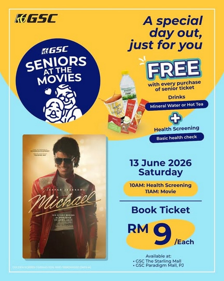 GSC-Malaysia-Seniors-at-the-Movies-RM9-Special-Screening-Health 13 June 2026: GSC Malaysia: Seniors at the Movies RM9 Special Screening & Health Screening Experience at Selected Cinemas in Petaling Jaya