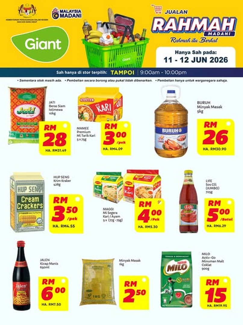 Giant-Malaysia-Rahmah-Sale-Promotion-at-Giant-Tampoi-2 11-12 June 2026: Giant Malaysia: Rahmah Sale Promotion at Giant Tampoi – Affordable Daily Essentials Savings Event