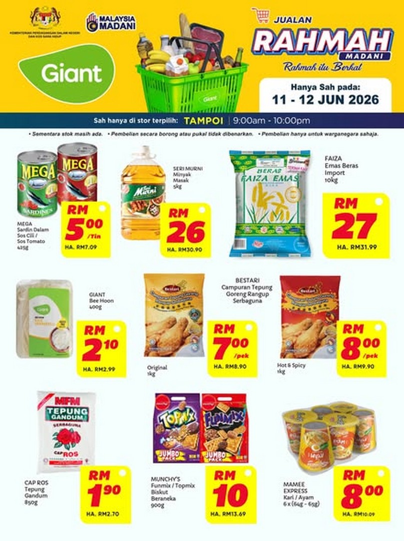 Giant-Malaysia-Rahmah-Sale-Promotion-at-Giant-Tampoi-3 11-12 June 2026: Giant Malaysia: Rahmah Sale Promotion at Giant Tampoi – Affordable Daily Essentials Savings Event