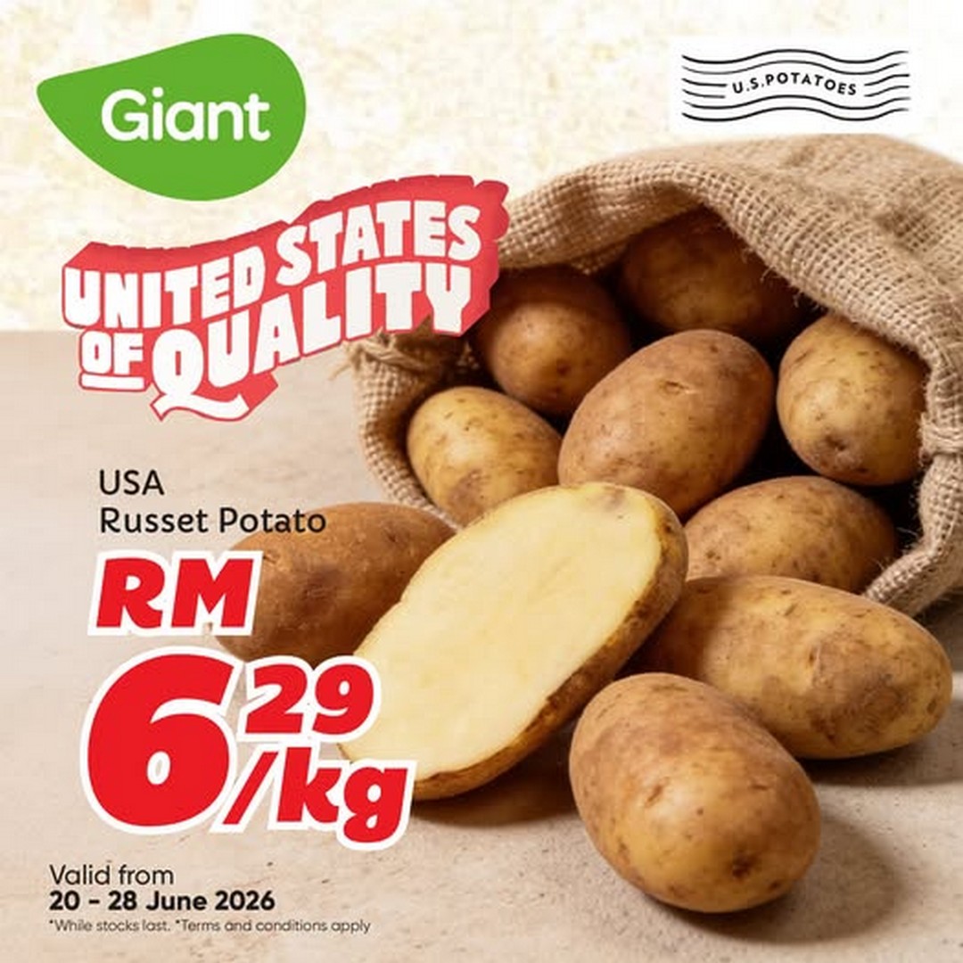 Giant-Malaysia-USA-Russet-Potatoes-Promotion 20–28 June 2026: Giant Malaysia, USA Russet Potatoes Promotion, Affordable Fresh Produce Deal Across Selected Stores