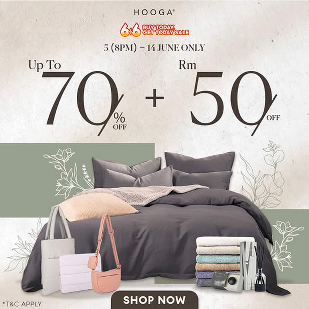 HOOGA-Shopee-Double-Mega-Sale-Home-Living-Promotion 5–14 June 2026: HOOGA Shopee Double Mega Sale Home & Living Promotion Up To 70% OFF Exclusive Online Deals