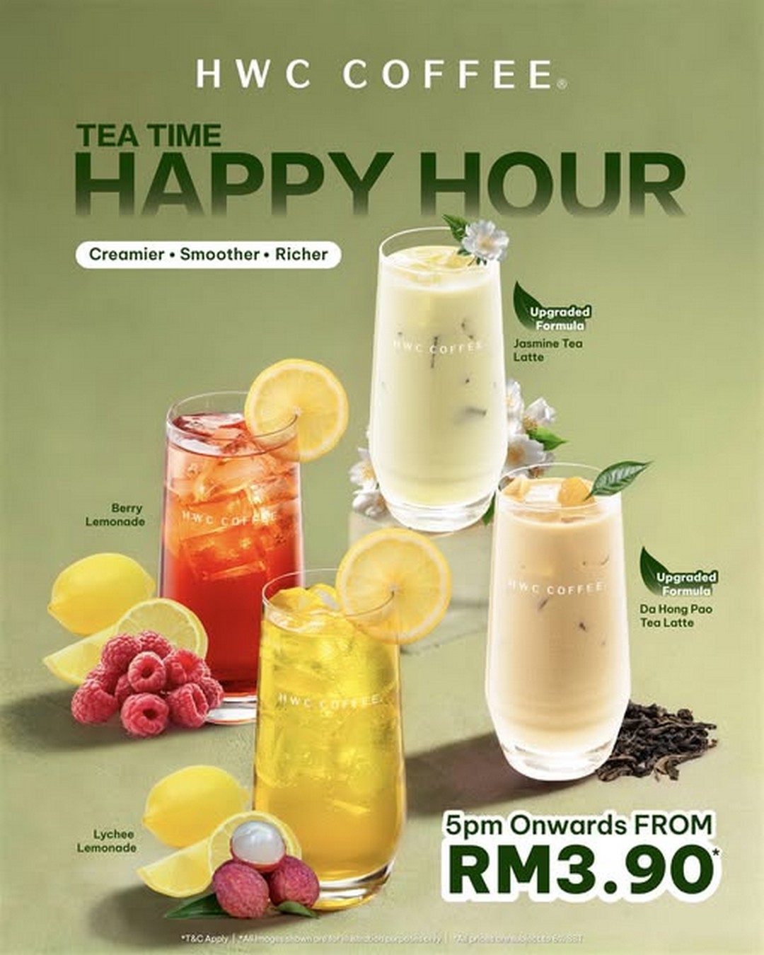 HWC-Coffee-Malaysia-New-Formula-Upgraded-Tea-Series-Promotion 1 June 2026 onwards: HWC Coffee Malaysia New Formula & Upgraded Tea Series Promotion – Enjoy Selected Tea Drinks from Only RM3.90 After 5PM