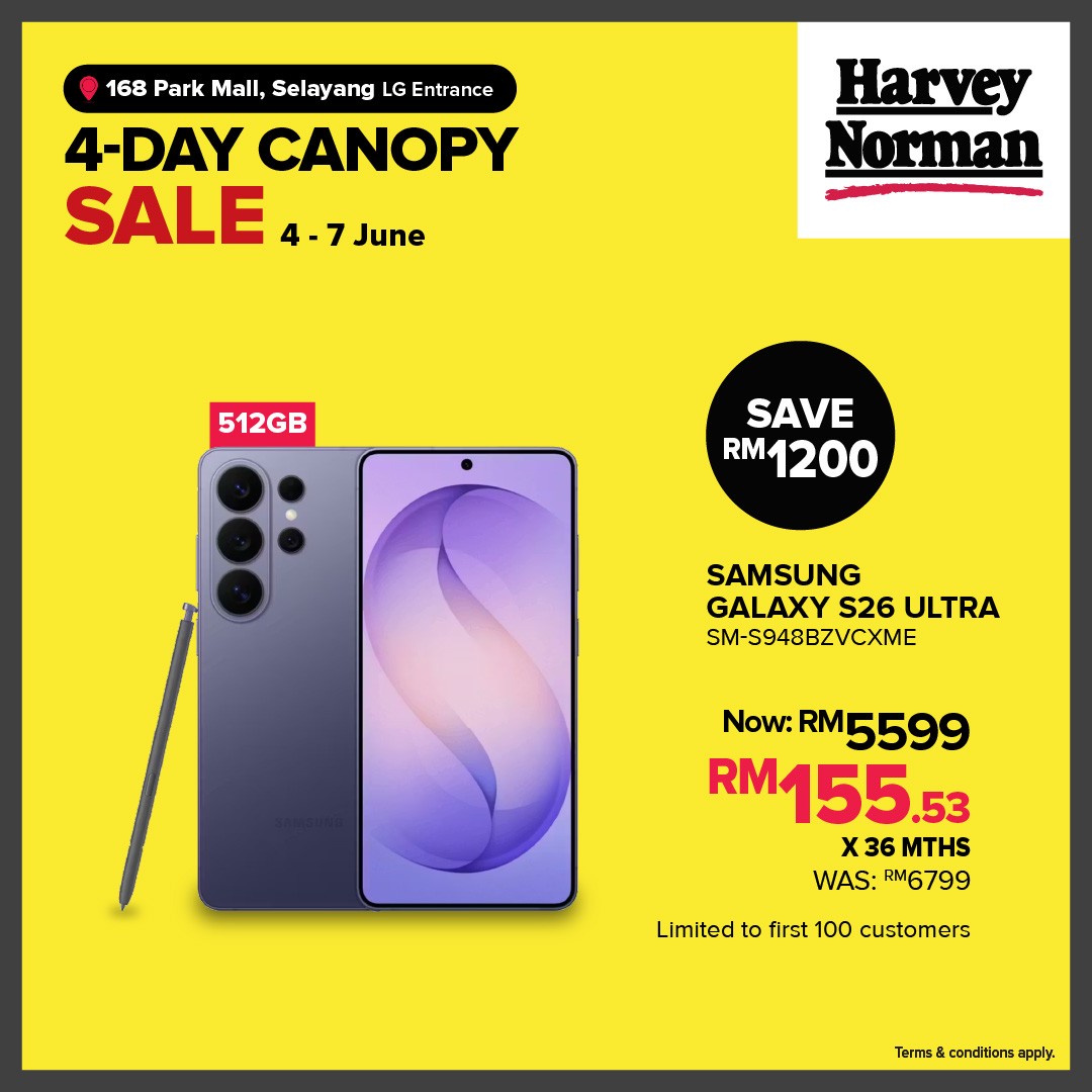 Harvey-Norman-Malaysia-4-Day-Canopy-Sale-8 4–7 June 2026: Harvey Norman Malaysia 4-Day Canopy Sale – Enjoy Up to 80% Off Home Essentials, Furniture, Electronics and More
