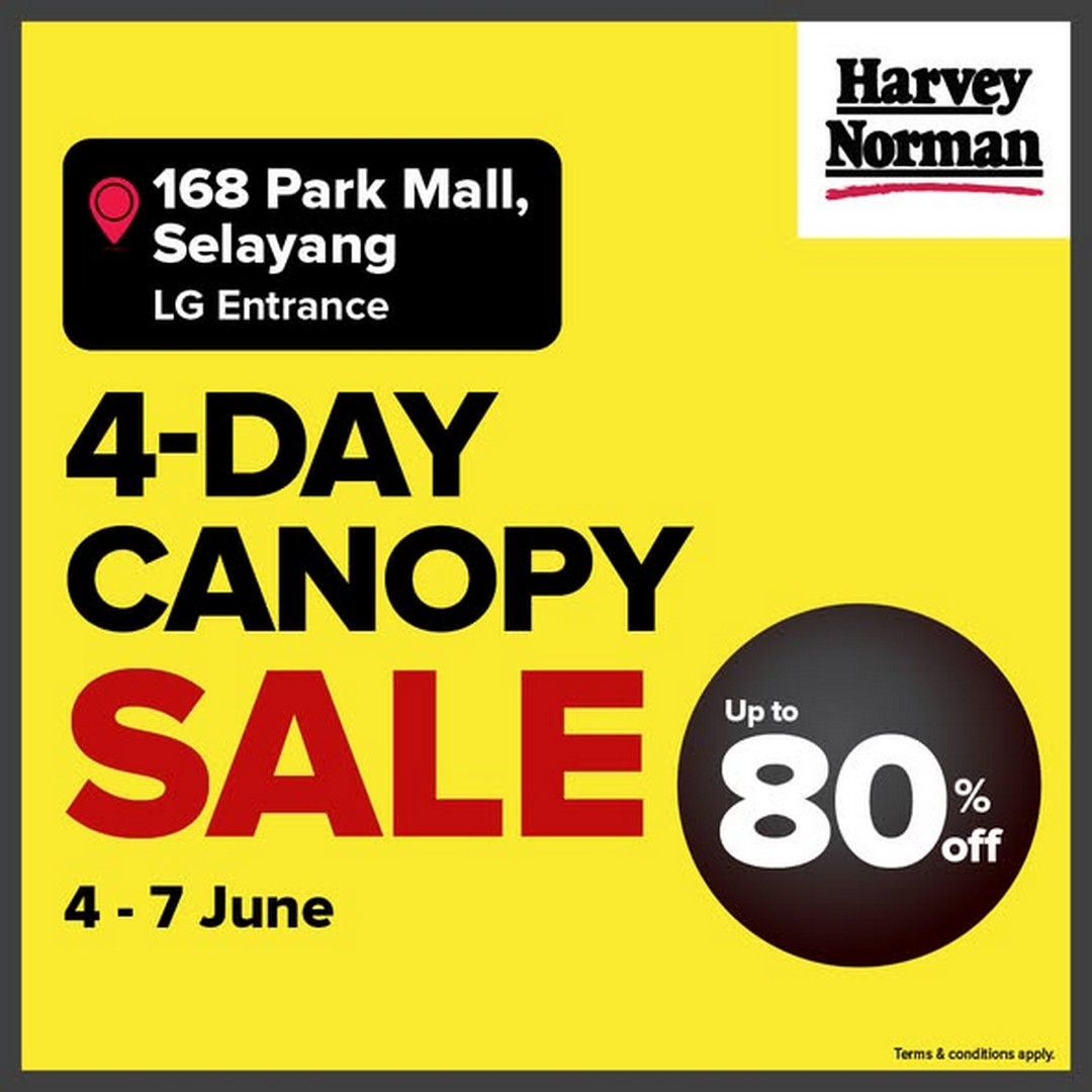 Harvey-Norman-Malaysia-4-Day-Canopy-Sale 4–7 June 2026: Harvey Norman Malaysia 4-Day Canopy Sale – Enjoy Up to 80% Off Home Essentials, Furniture, Electronics and More