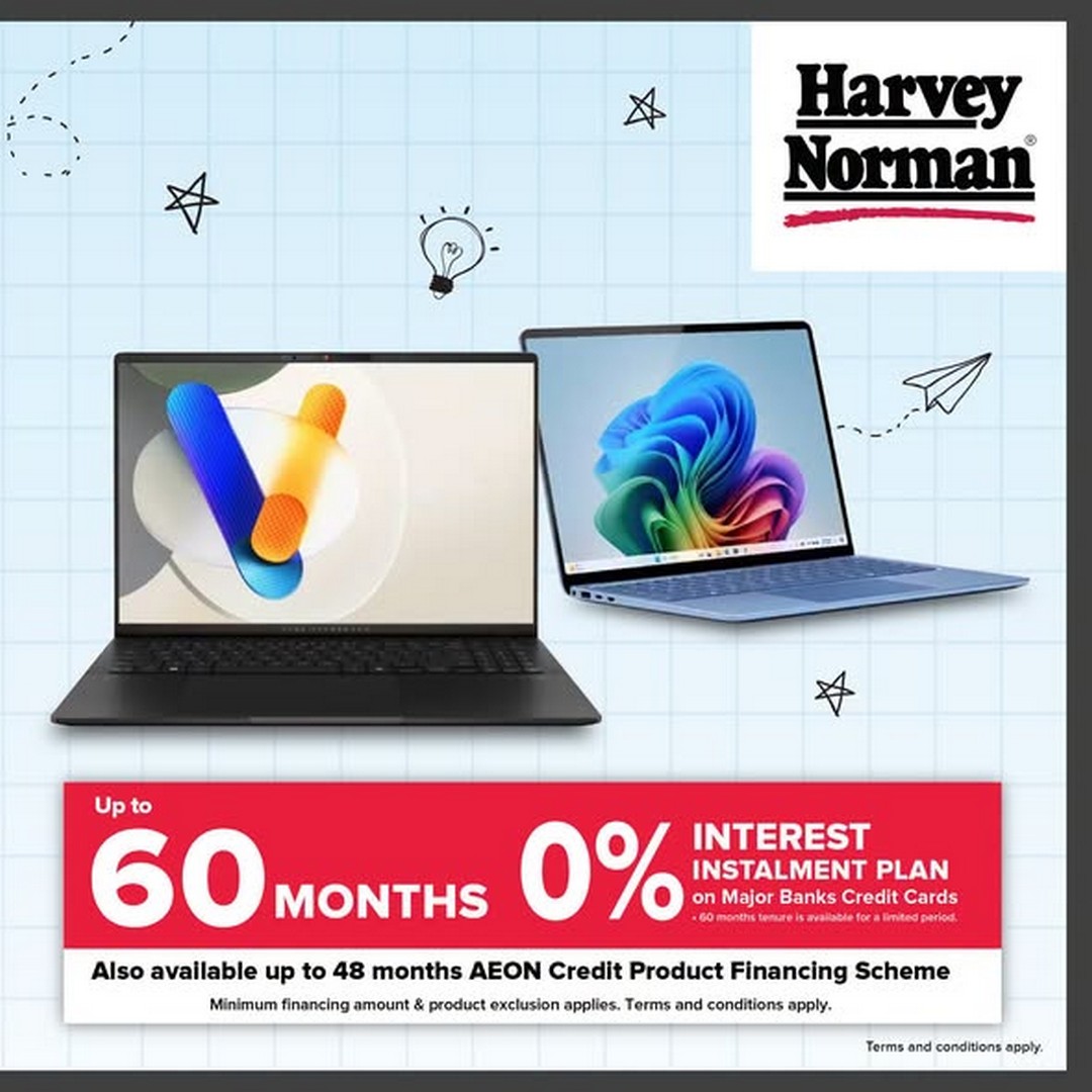 Harvey-Norman-Malaysia-Back-to-School-Sale-1 Now till 5 July 2026: Harvey Norman Malaysia Back to School Sale – Save Up to RM1,000 and Receive a FREE JBL GO 4 Speaker Worth RM299 with Laptop Purchase Promotion