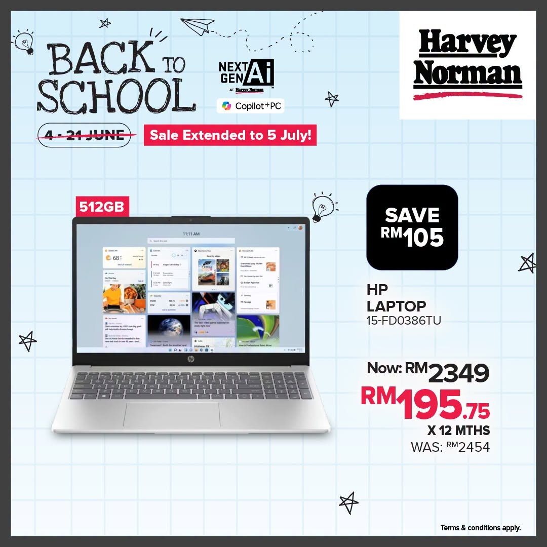 Harvey-Norman-Malaysia-Back-to-School-Sale-5 Now till 5 July 2026: Harvey Norman Malaysia Back to School Sale – Save Up to RM1,000 and Receive a FREE JBL GO 4 Speaker Worth RM299 with Laptop Purchase Promotion