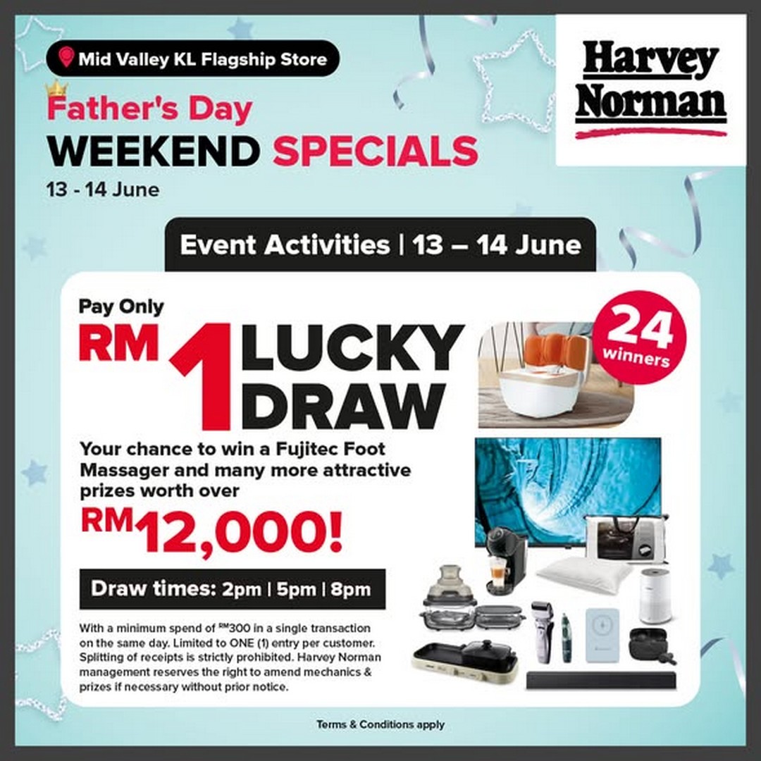 Harvey-Norman-Malaysia-Fathers-Day-Weekend-Celebration-1-1 8–23 June 2026: Isetan KLCC: Father’s Day Gift Edit Pop-Up Promotion Sale at Isetan KLCC – Curated Gift Event for Dad at KLCC