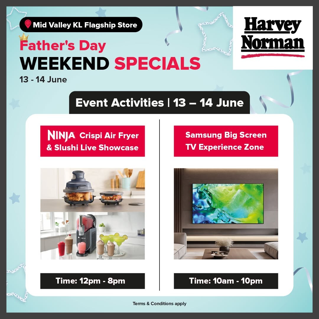 Harvey-Norman-Malaysia-Fathers-Day-Weekend-Celebration-4 13-14 June 2026: Harvey Norman Malaysia, Father’s Day Weekend Celebration, In-Store Activities, Prizes & Live Demonstrations at KL Flagship Store