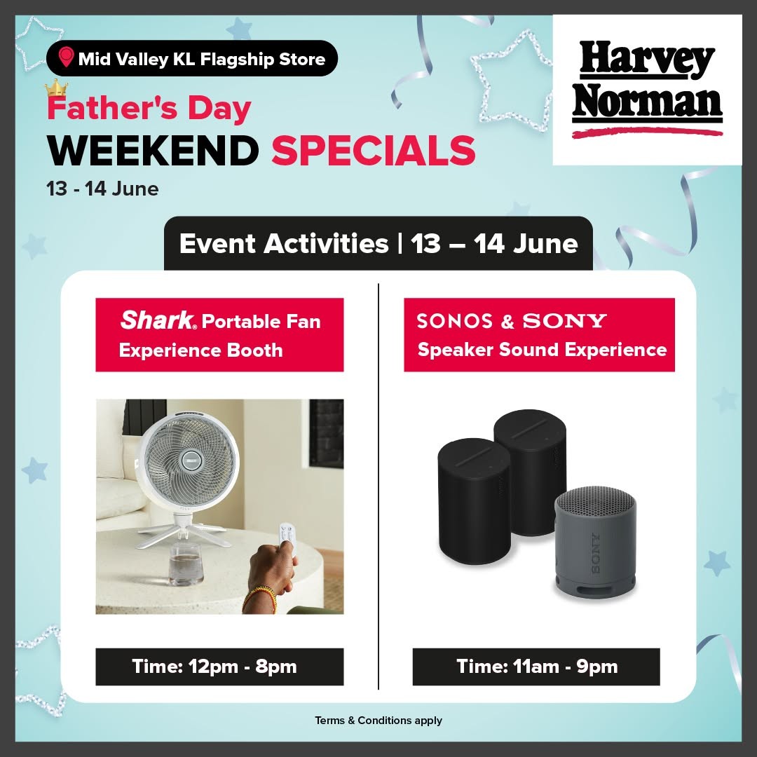 Harvey-Norman-Malaysia-Fathers-Day-Weekend-Celebration-5 13-14 June 2026: Harvey Norman Malaysia, Father’s Day Weekend Celebration, In-Store Activities, Prizes & Live Demonstrations at KL Flagship Store
