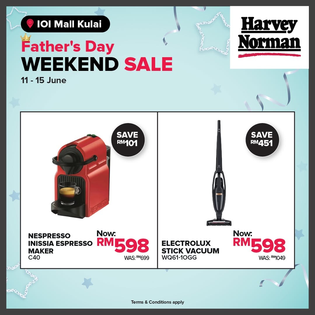 Harvey-Norman-Malaysia-Fathers-Day-Weekend-Sale-9 11-15 June 2026: Harvey Norman Malaysia Father’s Day Weekend Sale – Enjoy Up to 75% Off Storewide at Gurney Plaza and IOI Mall Kulai