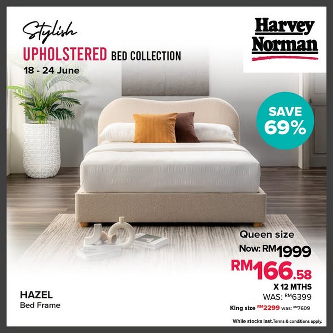 Harvey-Norman-Malaysia-Stylish-Upholstered-Bed-Collection-Promotion-1 18-24 June 2026: Harvey Norman Malaysia Stylish Upholstered Bed Collection Promotion – Enjoy Savings of Up to 74% Off Bedroom Furniture