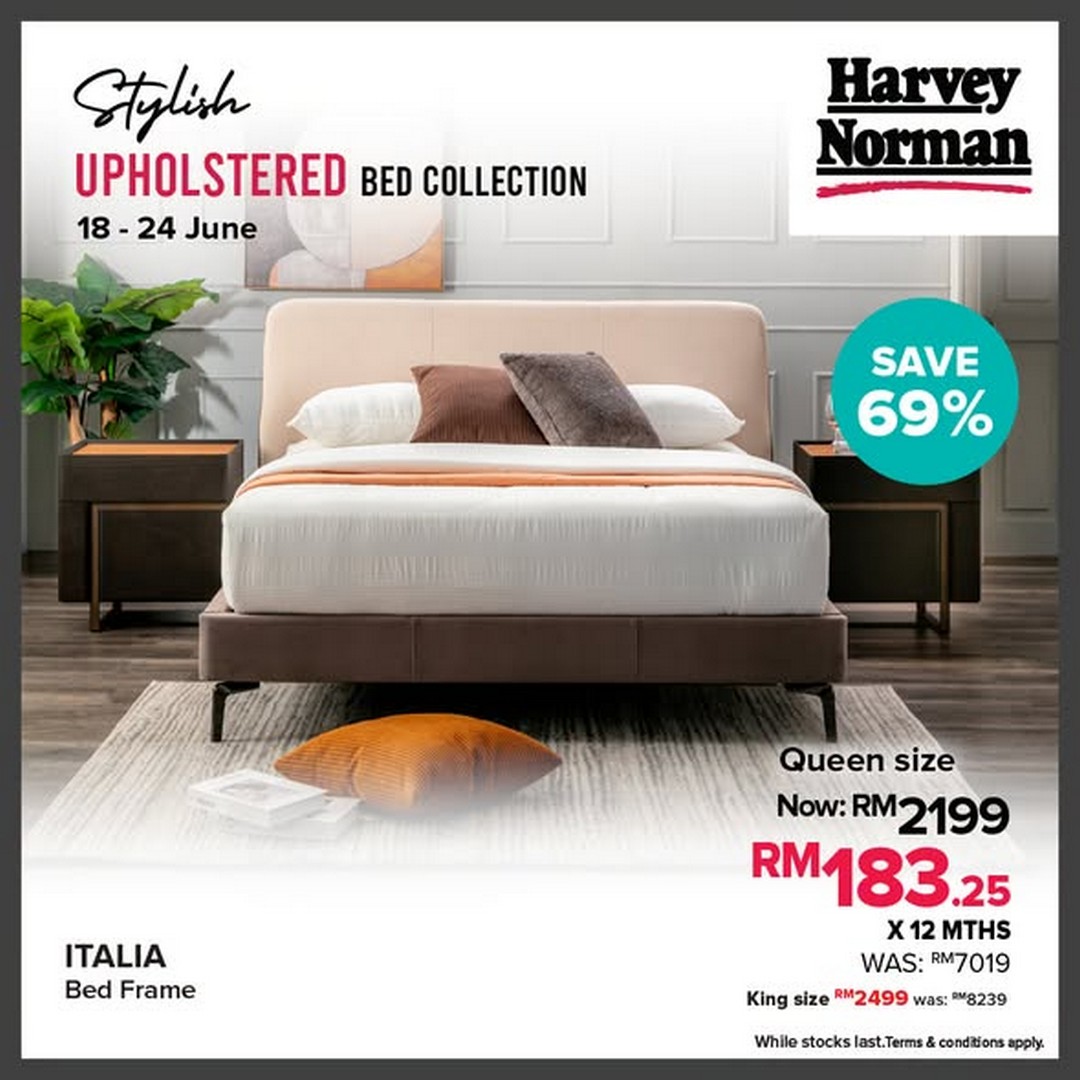Harvey-Norman-Malaysia-Stylish-Upholstered-Bed-Collection-Promotion-2 18-24 June 2026: Harvey Norman Malaysia Stylish Upholstered Bed Collection Promotion – Enjoy Savings of Up to 74% Off Bedroom Furniture