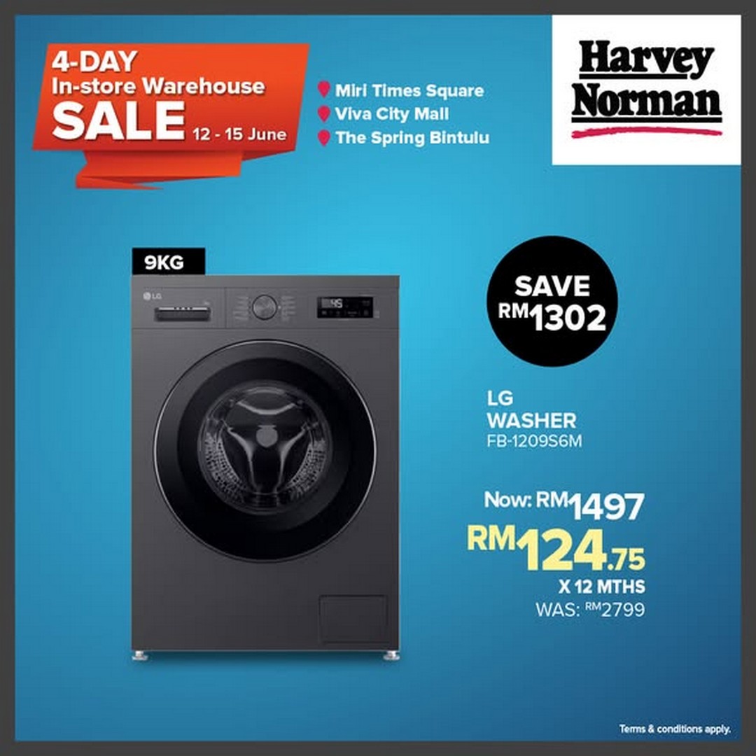 Harvey-Norman-Malaysia-Warehouse-Sale-Up-to-75-Off-In-Store-Clearance-1 12–15 June 2026: Harvey Norman Malaysia Warehouse Sale: Up to 75% Off In-Store Clearance Deals on Home & Tech Essentials in Sarawak
