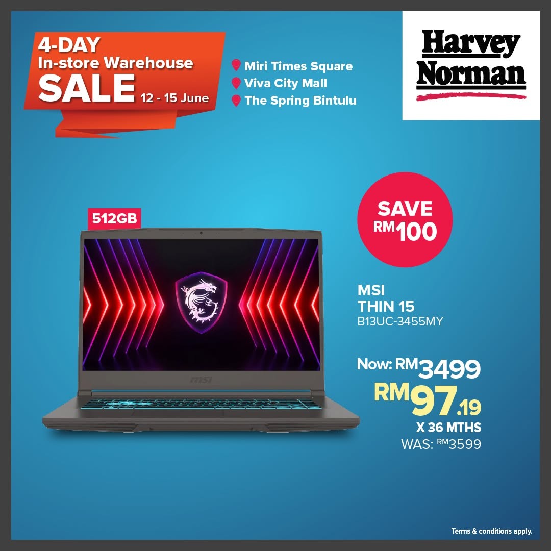 Harvey-Norman-Malaysia-Warehouse-Sale-Up-to-75-Off-In-Store-Clearance-8 12–15 June 2026: Harvey Norman Malaysia Warehouse Sale: Up to 75% Off In-Store Clearance Deals on Home & Tech Essentials in Sarawak