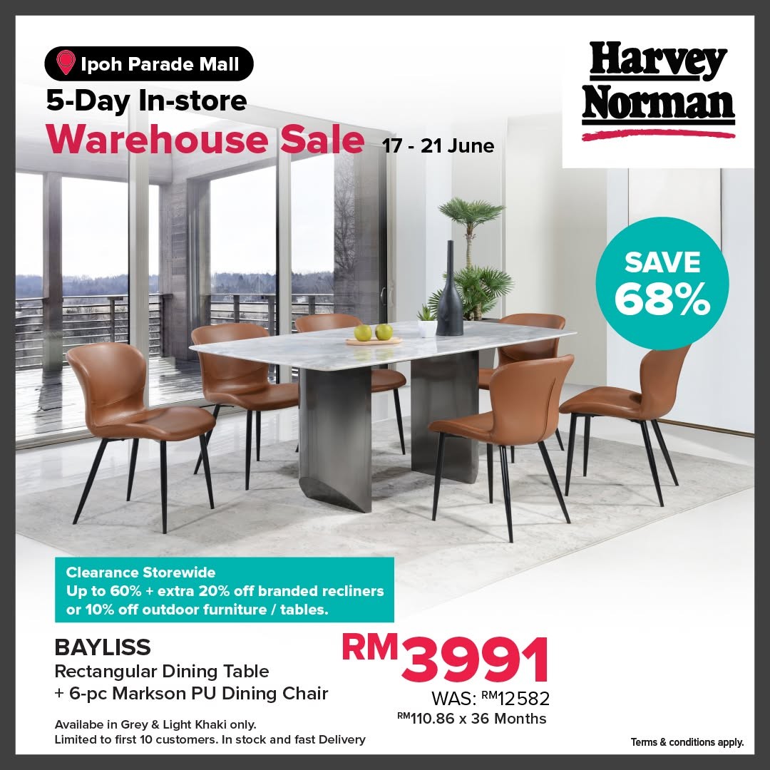 Harvey-Norman-Malaysia-Warehouse-Sale-at-Ipoh-Parade-Mall-10 17–21 June 2026: Harvey Norman Malaysia Warehouse Sale at Ipoh Parade Mall, Massive Tech and Home Promotion with Up to 75% Off and 0% Interest Instalment Deal