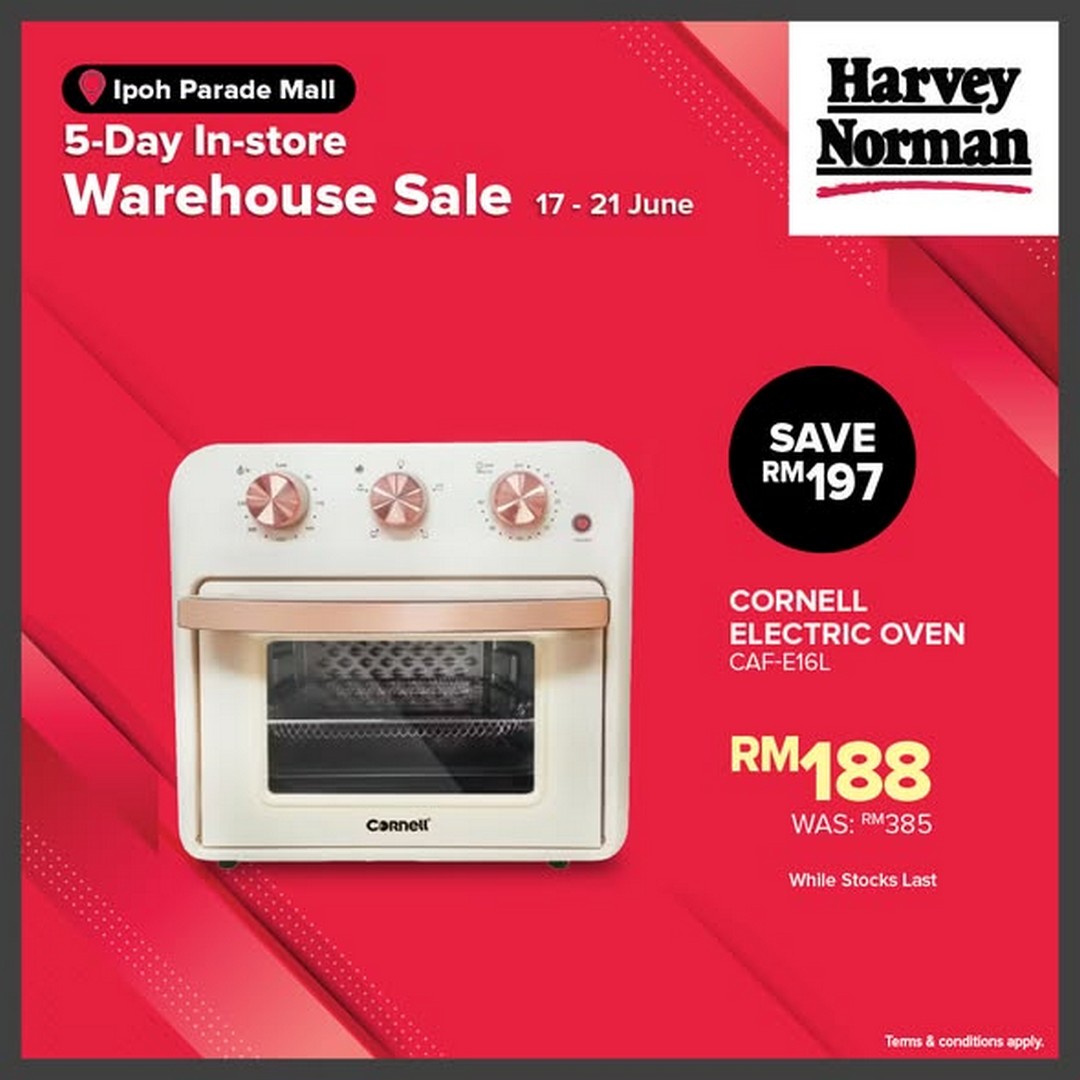 Harvey-Norman-Malaysia-Warehouse-Sale-at-Ipoh-Parade-Mall-3 17–21 June 2026: Harvey Norman Malaysia Warehouse Sale at Ipoh Parade Mall, Massive Tech and Home Promotion with Up to 75% Off and 0% Interest Instalment Deal