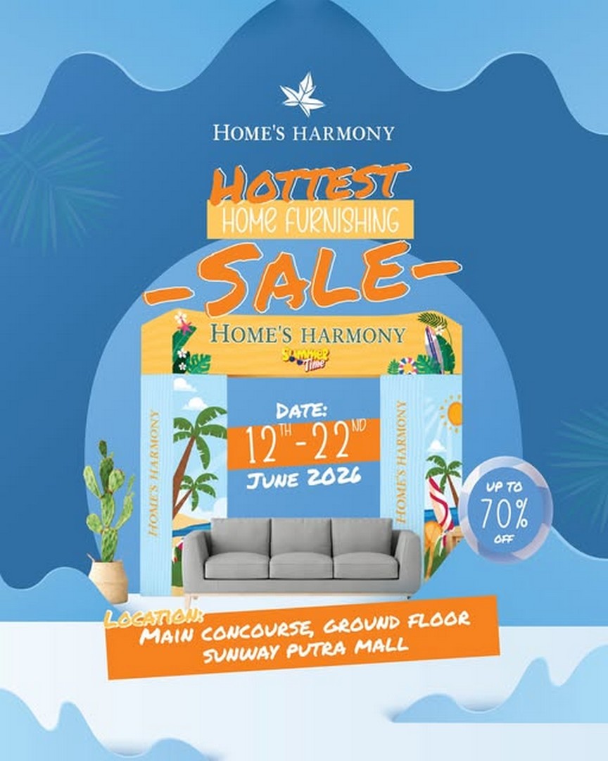 Homes-Harmony-Summer-Sale-at-Sunway-Putra-Mall 12–22 June 2026: Home’s Harmony Summer Sale at Sunway Putra Mall, Massive Home Furnishing Promotion in Kuala Lumpur