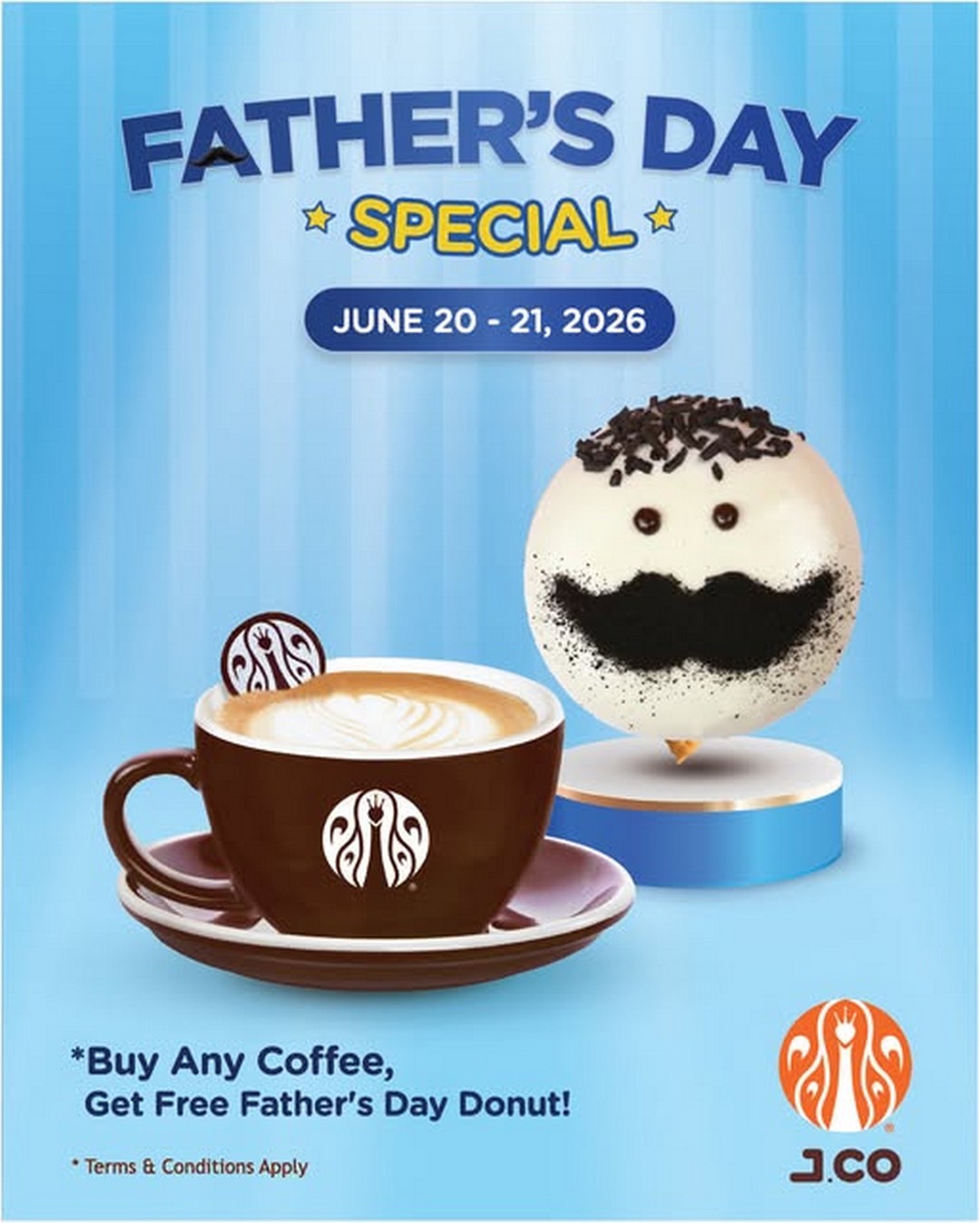J.CO-Donuts-Coffee-Malaysia-Fathers-Day-Celebration-Promotion 20–21 June 2026: J.CO Donuts & Coffee Malaysia Father’s Day Celebration Promotion, Buy Coffee and Get Free Father’s Day Donut Deal