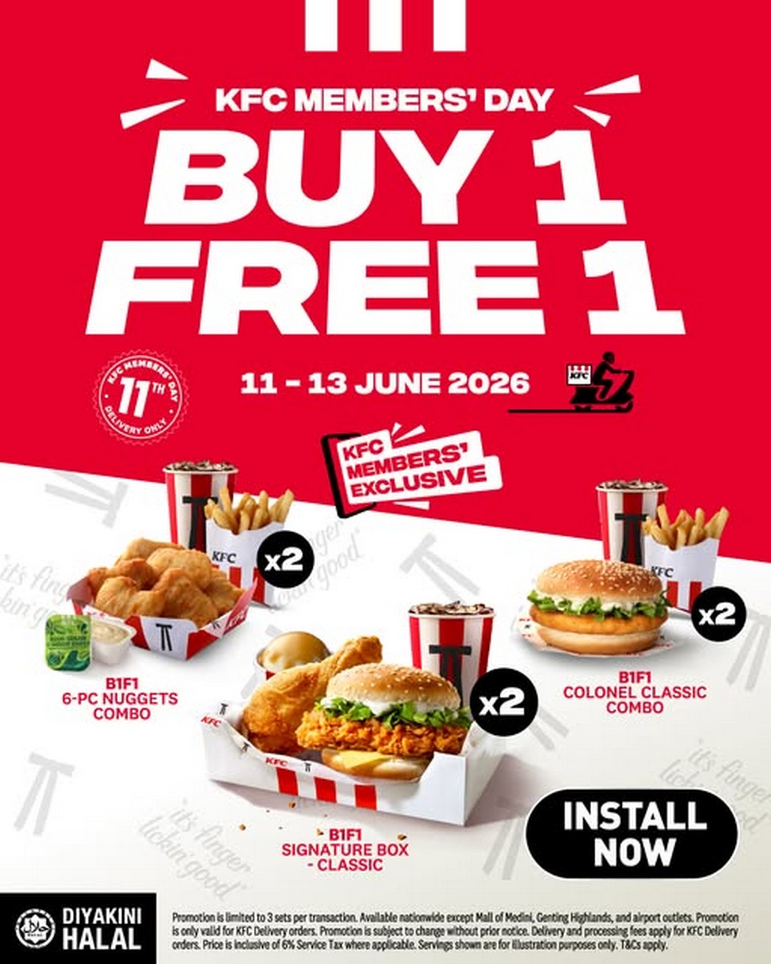 KFC-Malaysia-Buy-1-Free-1-Promotion-for-Members-–-Enjoy-Signature-Meals 11-13 June 2026: KFC Malaysia Buy 1 Free 1 Promotion for Members – Enjoy Signature Meals and Nugget Combos with Double the Value