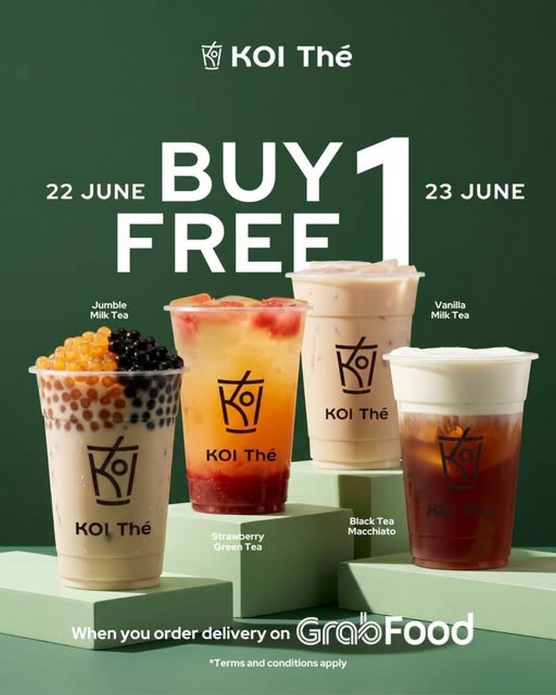 KOI-The-Malaysia-Buy-1-Free-1-Kombo-Jimat-Promotion 22–23 June 2026: KOI Thé Malaysia Buy 1 Free 1 Kombo Jimat Promotion on GrabFood – Enjoy Double the Tea for Less