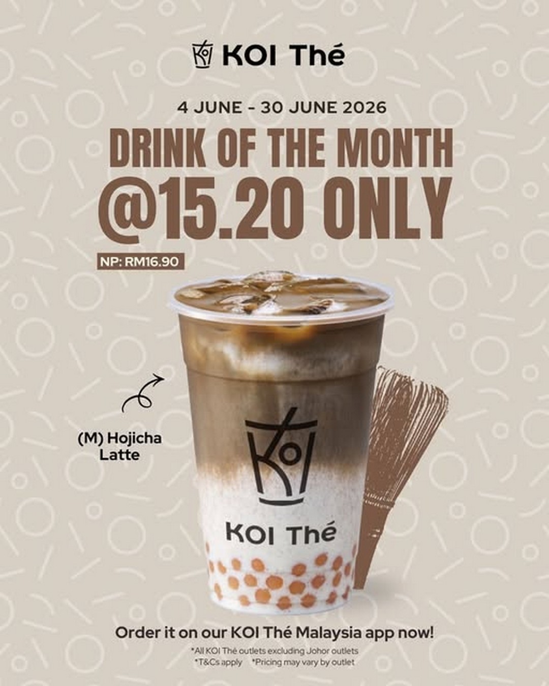 KOI-The-Malaysia-Hojicha-Latte-App-Exclusive-Promotion 4-30 June 2026: KOI Thé Malaysia Hojicha Latte App-Exclusive Promotion – Enjoy a Delicious Premium Tea Treat for Only RM15.20