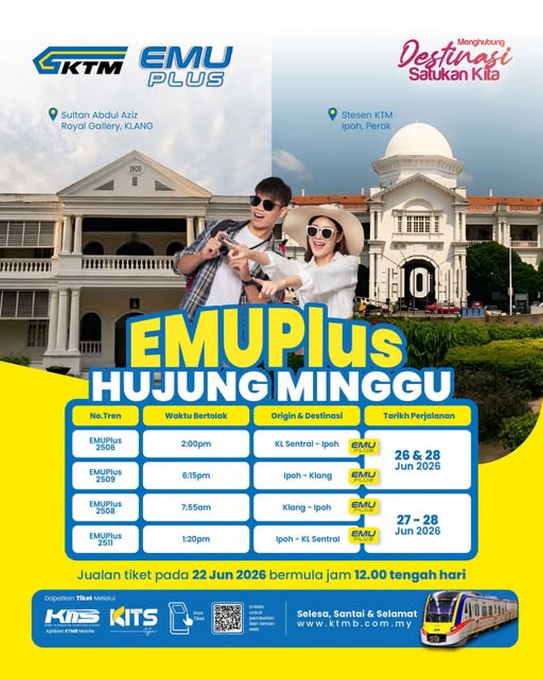 KTMB-EMUPlus-Ticket-Sale-Weekend-Travel-Promotion 26–28 June 2026: KTMB EMUPlus Ticket Sale, Weekend Travel Promotion Across Malaysia, Limited Booking Window