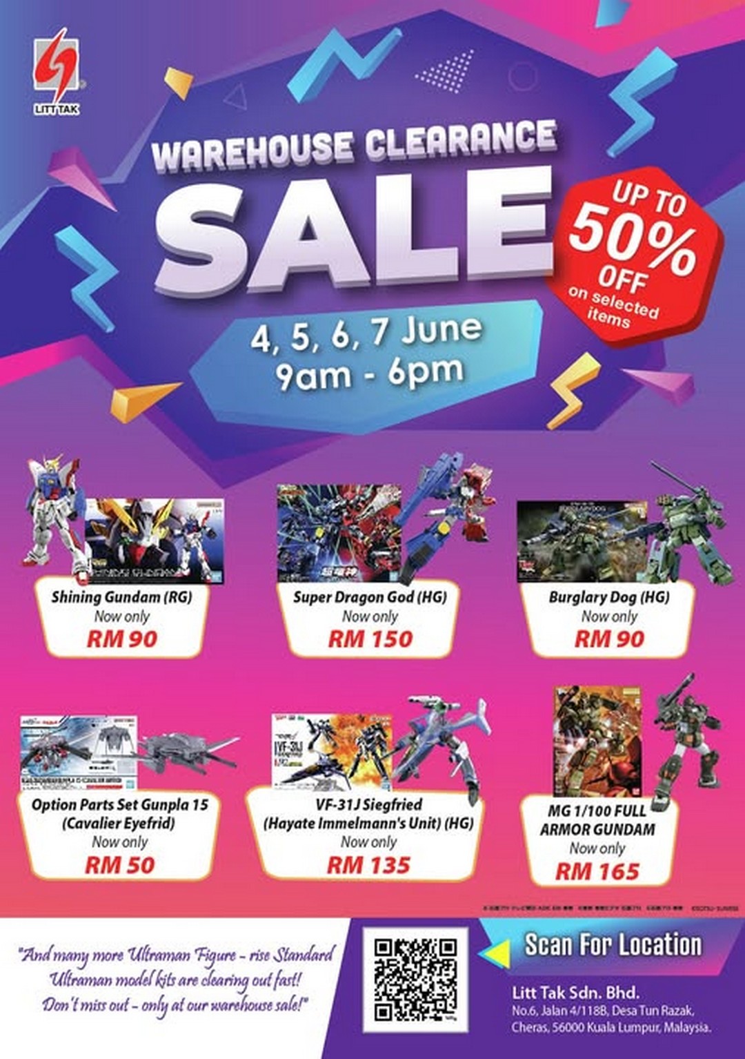 LITT-TAK-Warehouse-Clearance-Promotion 4-7 June 2026: LITT TAK Warehouse Clearance Promotion – Enjoy Up to 50% Off Toys, Collectibles and Popular Brands in Malaysia