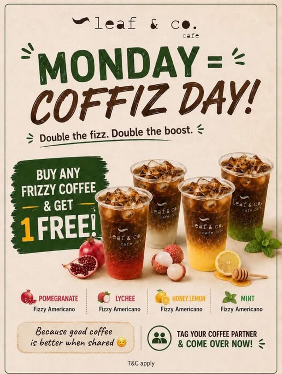 Leaf-Co.-Cafe-COFFIZ-Day-Buy-1-Free-1-Fizzy-Americano-Monday-Promotion 22 June 2026 onwards: Leaf & Co. Cafe, COFFIZ Day “Buy 1 Free 1 Fizzy Americano” Monday Promotion, Refreshing Coffee Deal in Malaysia