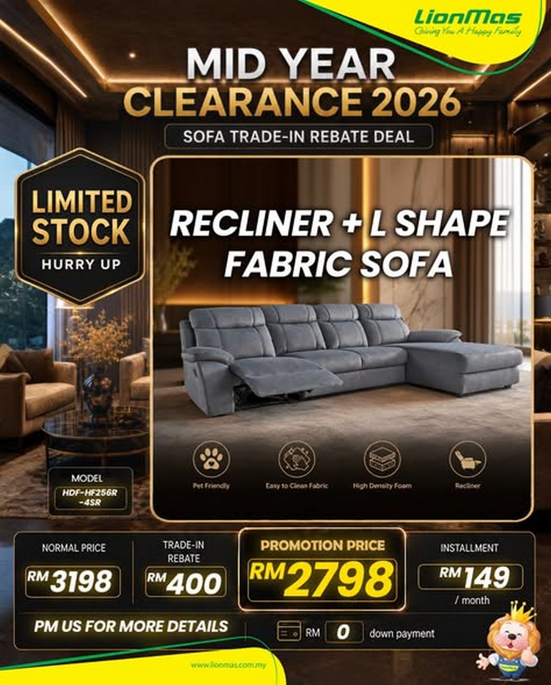 Lionmas-Furnishers-Mid-Year-Clearance-Sale-2026-2 22 June 2026 onwards: Lionmas Furnishers Mid Year Clearance Sale 2026 – Enjoy Massive Sofa Discounts, Cash Rebates Up to RM1,200 and Easy Instalment Plans