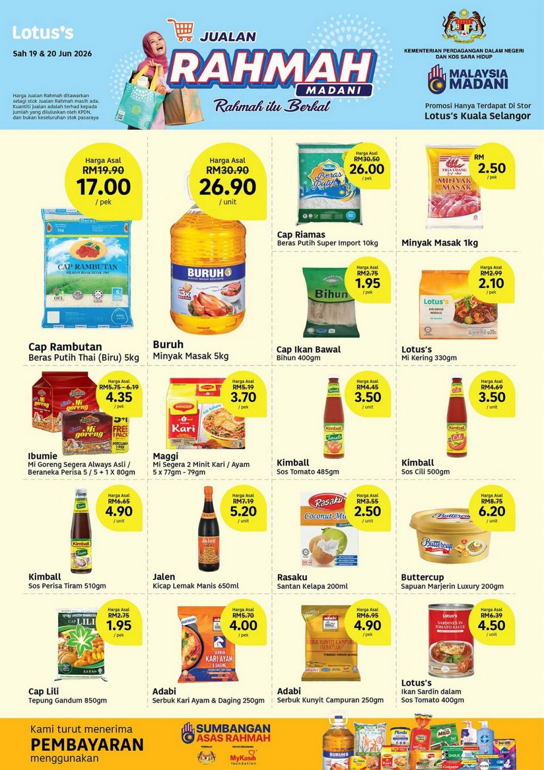 Lotuss-Kuala-Selangor-Jualan-Rahmah-Grocery-Promotion-1 19-20 June 2026: Lotus’s Kuala Selangor, Jualan Rahmah Grocery Promotion: Everyday Essentials From RM0.95 Limited-Time Budget Sale