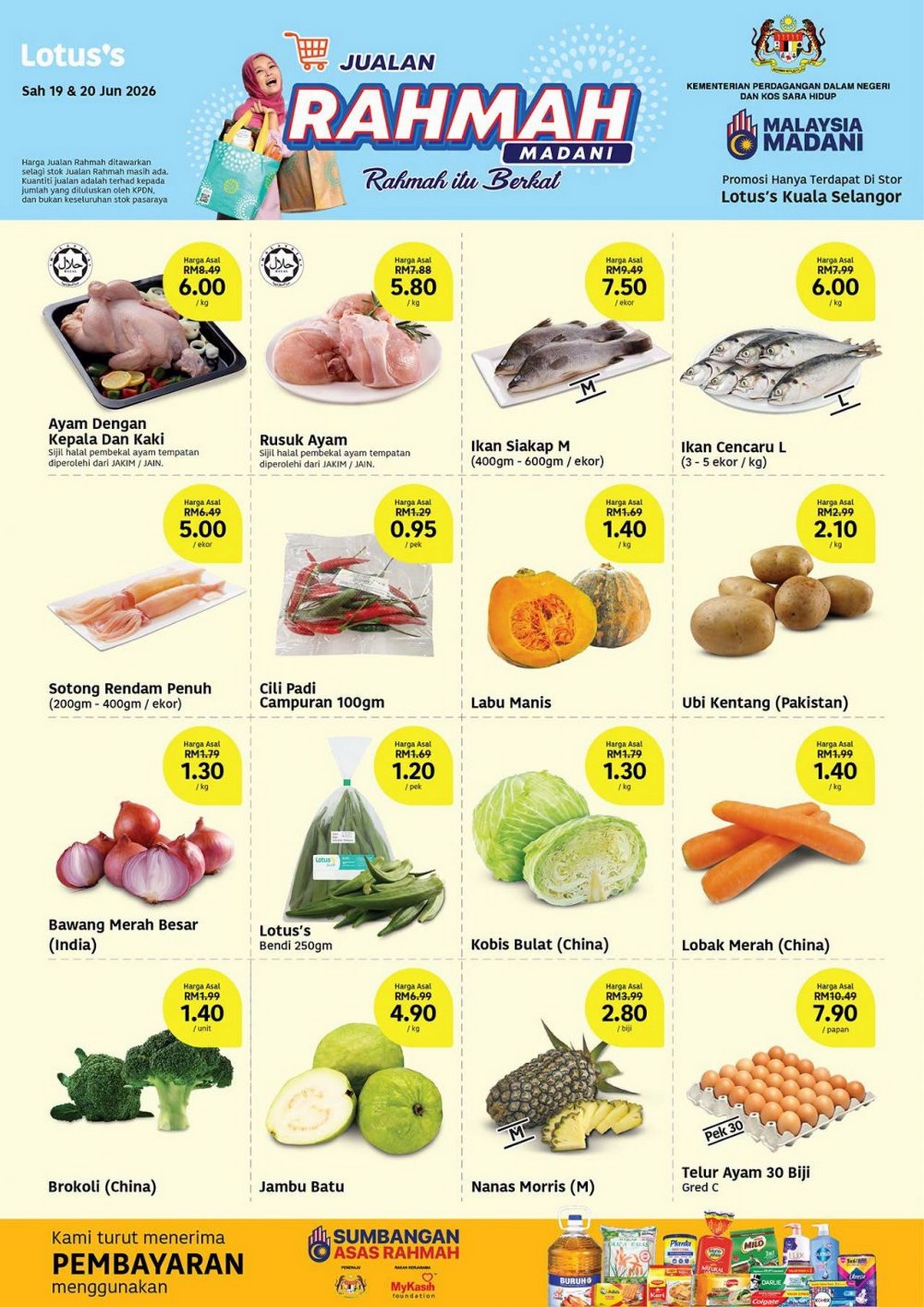 Lotuss-Kuala-Selangor-Jualan-Rahmah-Grocery-Promotion 19-20 June 2026: Lotus’s Kuala Selangor, Jualan Rahmah Grocery Promotion: Everyday Essentials From RM0.95 Limited-Time Budget Sale