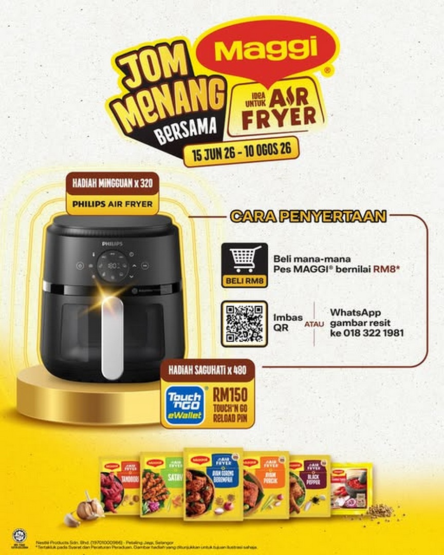 MAGGI®-Air-Fryer-Win-Promotion-Giveaway-Campaign 15 June – 10 August 2026: MAGGI® Air Fryer Win Promotion Giveaway Campaign with MAGGI Paste RM8 Purchase