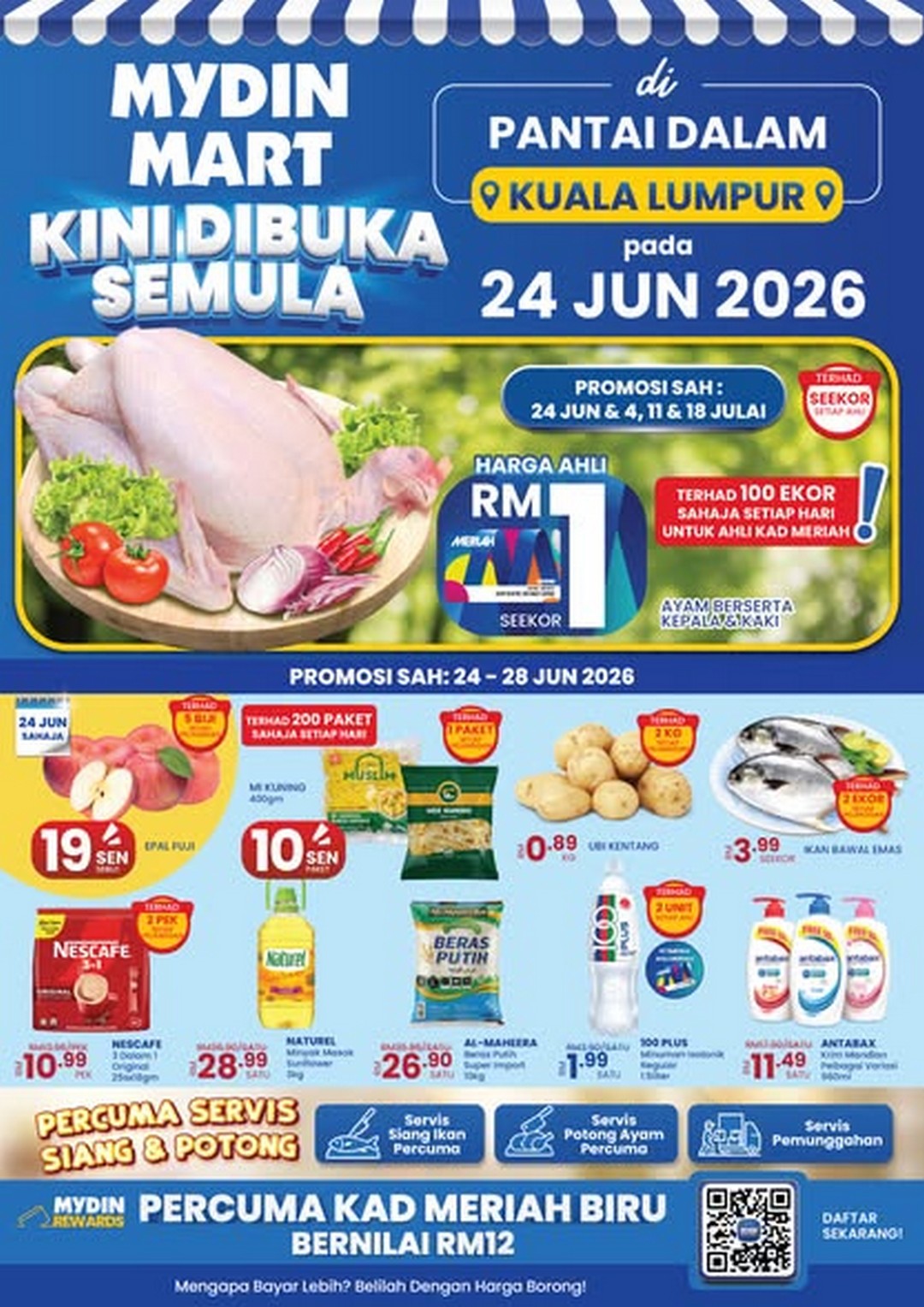 MYDIN-Malaysia-Deep-Beach-Reopening-Promotion 24 June – 18 July 2026: MYDIN Malaysia Deep Beach Reopening Promotion – RM1 Chicken, 19 Sen Fuji Apples and More Amazing Deals