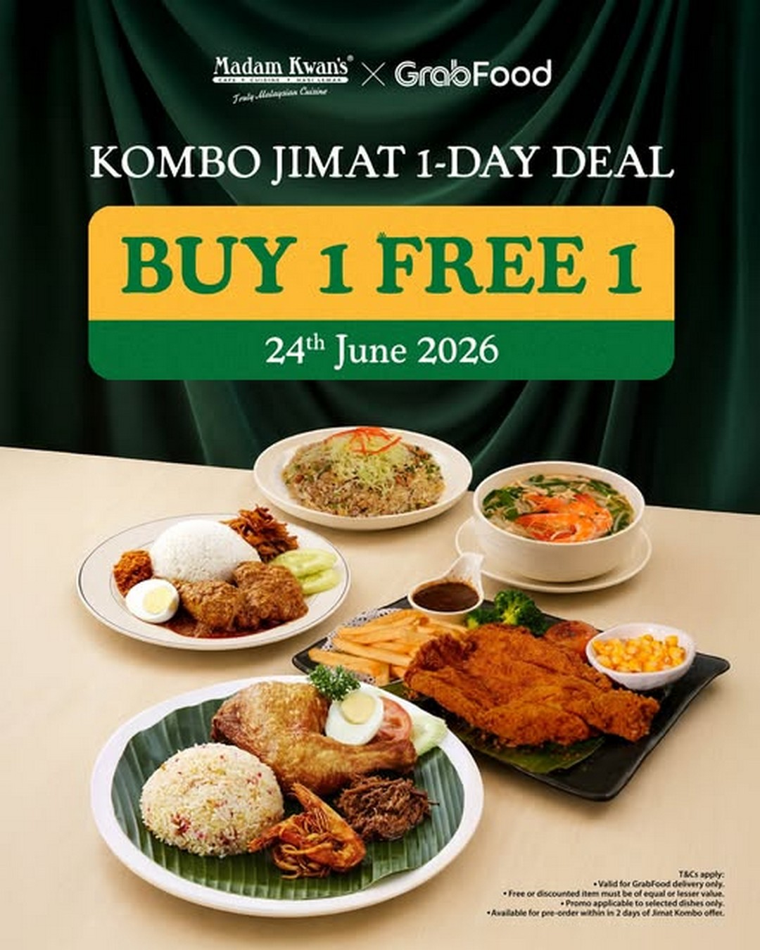 Madam-Kwans-Buy-1-Free-1-GrabFood-Promotion 24 June 2026: Madam Kwan’s Buy 1 Free 1 GrabFood Promotion – Enjoy Malaysian Favourites Delivered to Your Doorstep for Less