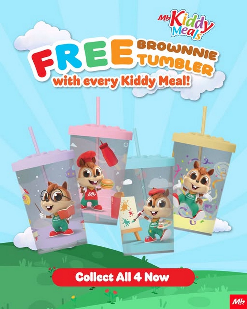 Marrybrown-Brownnie-Tumbler-Giveaway-Promotion 17 June 2026 onwards: Marrybrown Brownnie Tumbler Giveaway Promotion – Free Collectible Brownnie Tumbler with Kiddy Meal Purchase, Collect All 4 Colours Nationwide While Stocks Last