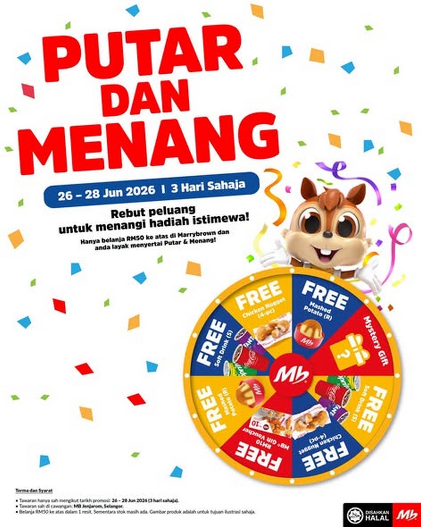 Marrybrown-Fiesta-Carnival-at-MB-Jenjarom-Promotion-1 26–28 June 2026: Marrybrown Fiesta Carnival at MB Jenjarom Promotion – Free 2-Piece Fried Chicken and Spin & Win Exciting Prizes