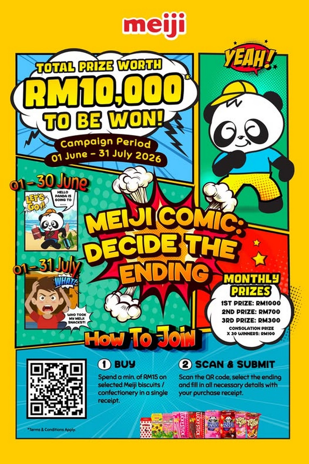 Meiji-Malaysia-Comic-Challenge-Promotion 1 June – 31 July 2026: Meiji Malaysia Comic Challenge Promotion – Spend RM15 and Stand a Chance to Win Prizes Worth RM10,000