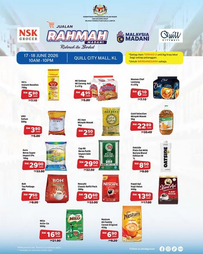 NSK-Grocer-Madani-Rahmah-Sale-Promotion-at-Quill-City-Mall-Kuala-Lumpur-2 17–18 June 2026: NSK Grocer Madani Rahmah Sale Promotion at Quill City Mall Kuala Lumpur – Fresh Groceries and Daily Essentials at Budget-Friendly Prices