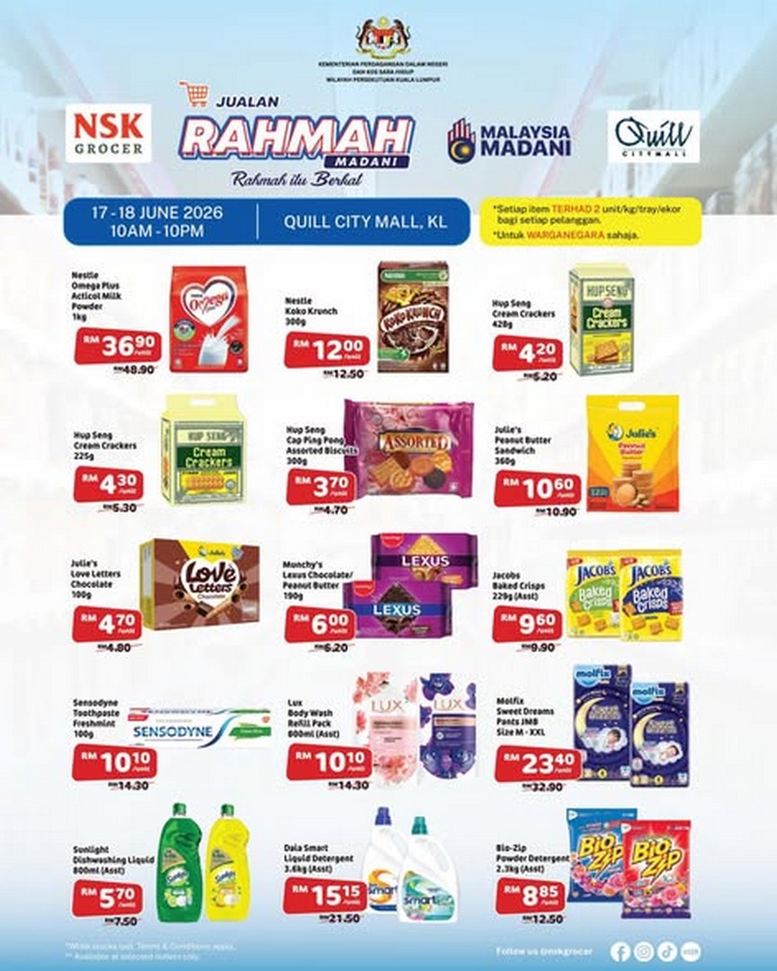 NSK-Grocer-Madani-Rahmah-Sale-Promotion-at-Quill-City-Mall-Kuala-Lumpur-3 17–18 June 2026: NSK Grocer Madani Rahmah Sale Promotion at Quill City Mall Kuala Lumpur – Fresh Groceries and Daily Essentials at Budget-Friendly Prices