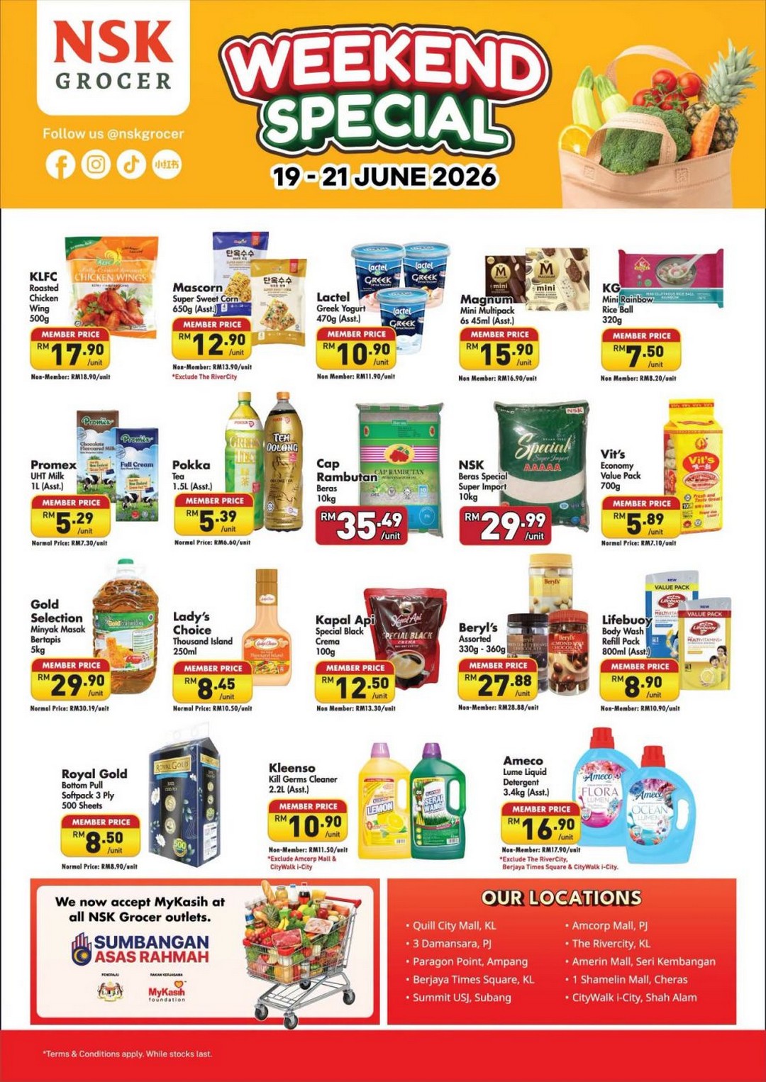 NSK-Grocer-Weekend-Promotion-Weekend-Grocery-Sale 19-21 June 2026: NSK Grocer Weekend Promotion: Weekend Grocery Sale with Rice from RM29.99 and Essential Household Deals