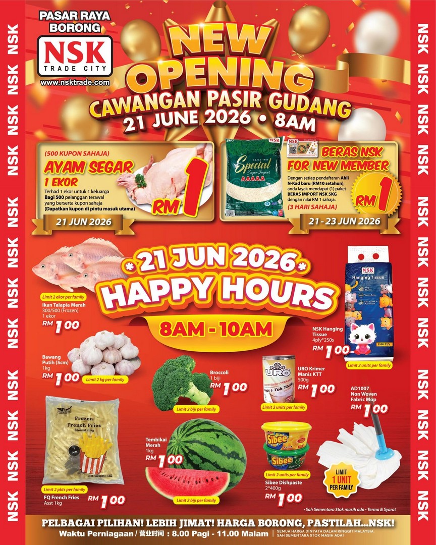 NSK-Trade-City-Pasir-Gudang-Grand-Opening-Promotion-10 21–28 June 2026: NSK Trade City Pasir Gudang Grand Opening Promotion – Exciting Deals, Happy Hour Specials and Massive Savings Across Multiple Categories