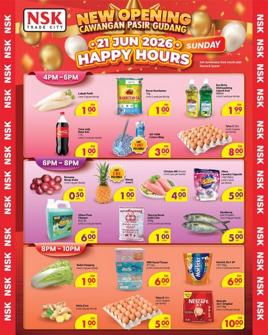 NSK-Trade-City-Pasir-Gudang-Grand-Opening-Promotion-2 21–28 June 2026: NSK Trade City Pasir Gudang Grand Opening Promotion – Exciting Deals, Happy Hour Specials and Massive Savings Across Multiple Categories