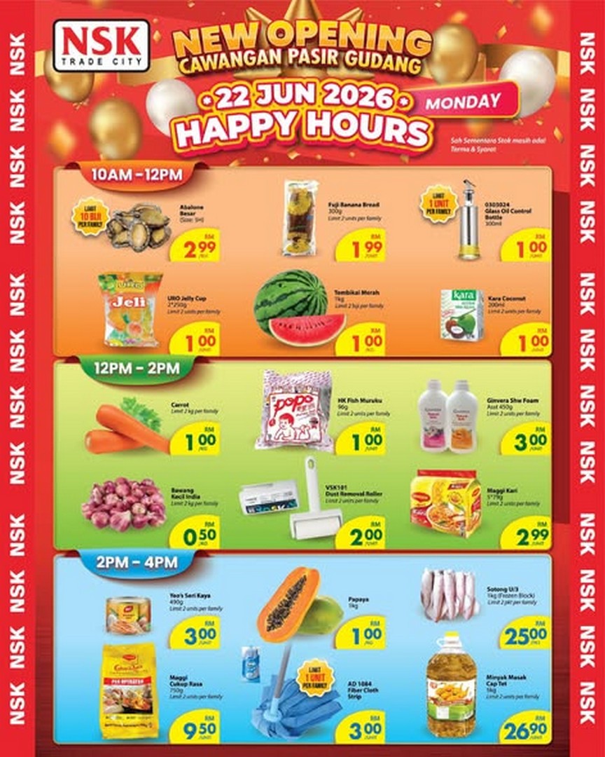 NSK-Trade-City-Pasir-Gudang-Grand-Opening-Promotion-3 21–28 June 2026: NSK Trade City Pasir Gudang Grand Opening Promotion – Exciting Deals, Happy Hour Specials and Massive Savings Across Multiple Categories
