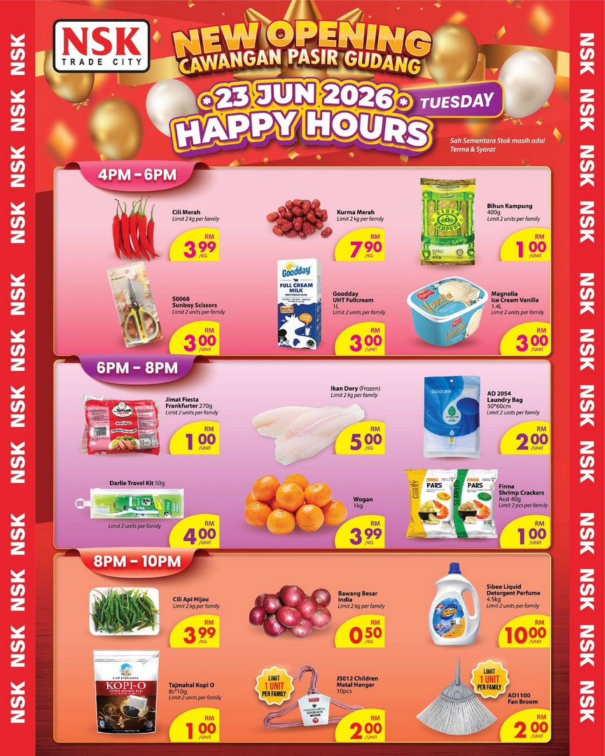 NSK-Trade-City-Pasir-Gudang-Grand-Opening-Promotion-5 21–28 June 2026: NSK Trade City Pasir Gudang Grand Opening Promotion – Exciting Deals, Happy Hour Specials and Massive Savings Across Multiple Categories