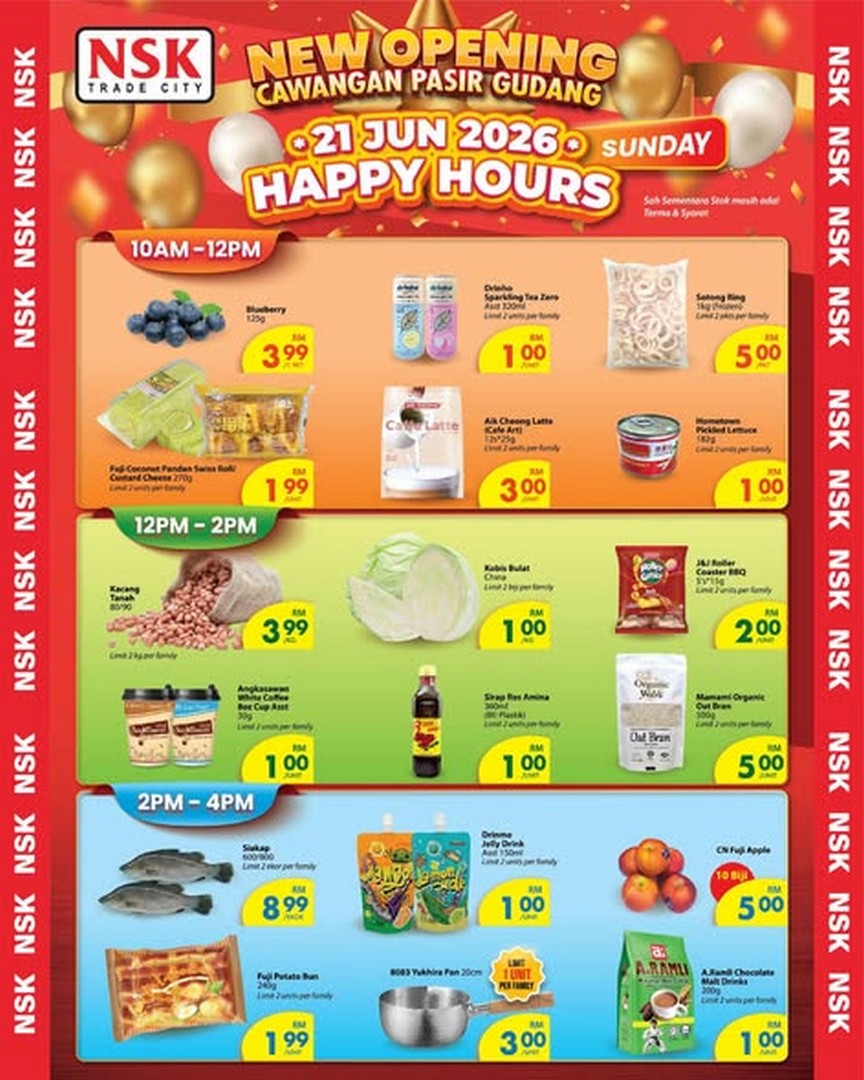 NSK-Trade-City-Pasir-Gudang-Grand-Opening-Promotion 21–28 June 2026: NSK Trade City Pasir Gudang Grand Opening Promotion – Exciting Deals, Happy Hour Specials and Massive Savings Across Multiple Categories
