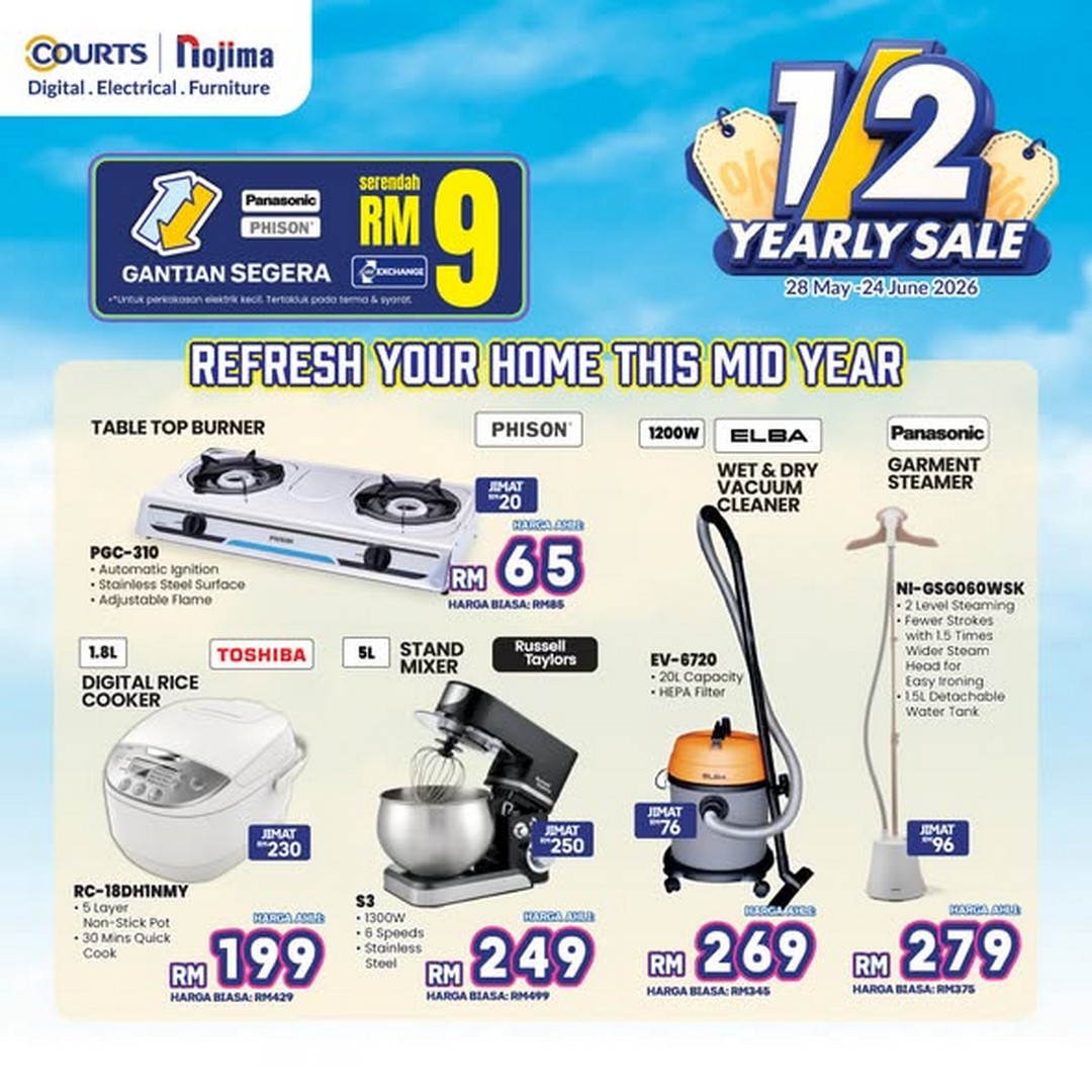 Nojima-Malaysia-Small-Upgrade-Big-Difference-Sale-1 28 May–24 June 2026: Nojima Malaysia, Small Upgrade Big Difference Sale Promotion at LaLaport BBCC with Up to 10% OFF SPayLater and EZ Exchange Deals from RM9