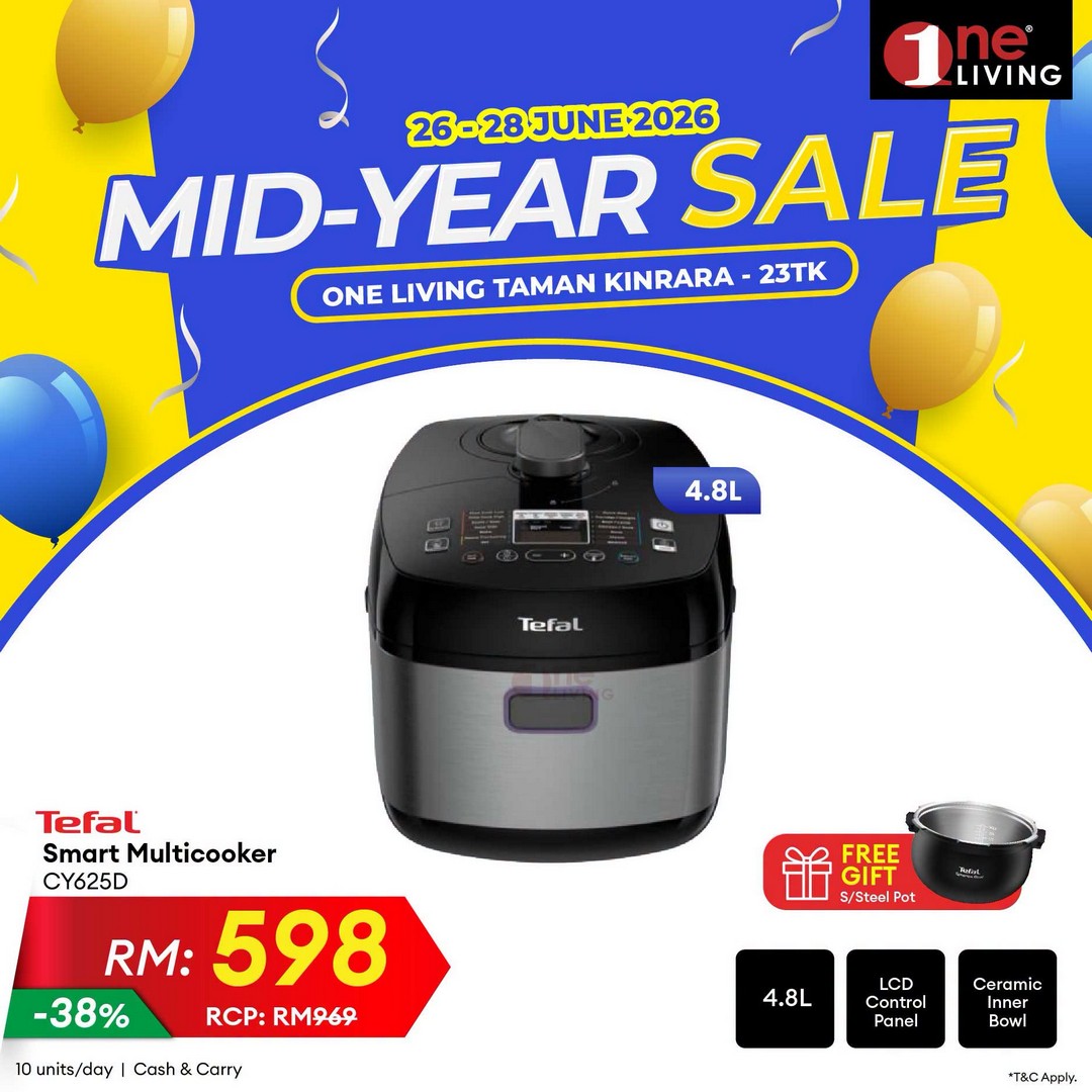 One-Living-Malaysia-Mid-Year-Sale-Promotion-at-Taman-Kinrara-15 26–28 June 2026: One Living Malaysia Mid Year Sale Promotion at Taman Kinrara – Huge Savings on Kitchen Appliances, Refrigerators and Home Essentials