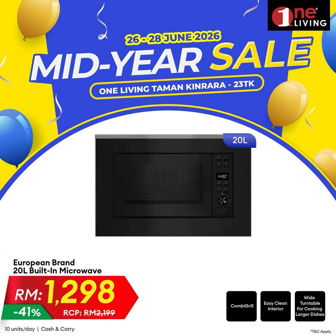 One-Living-Malaysia-Mid-Year-Sale-Promotion-at-Taman-Kinrara-16 26–28 June 2026: One Living Malaysia Mid Year Sale Promotion at Taman Kinrara – Huge Savings on Kitchen Appliances, Refrigerators and Home Essentials