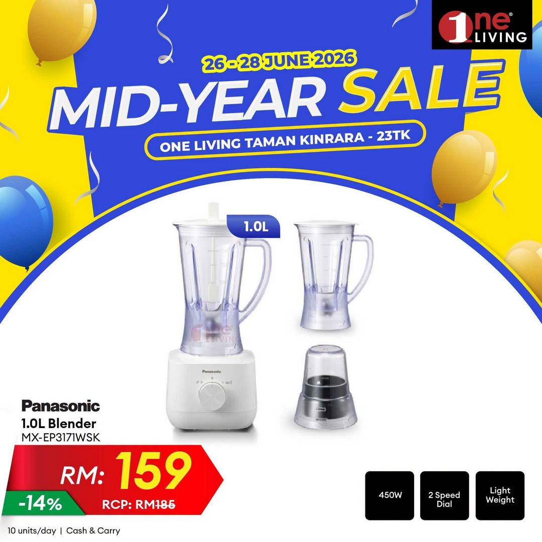 One-Living-Malaysia-Mid-Year-Sale-Promotion-at-Taman-Kinrara-17 26–28 June 2026: One Living Malaysia Mid Year Sale Promotion at Taman Kinrara – Huge Savings on Kitchen Appliances, Refrigerators and Home Essentials