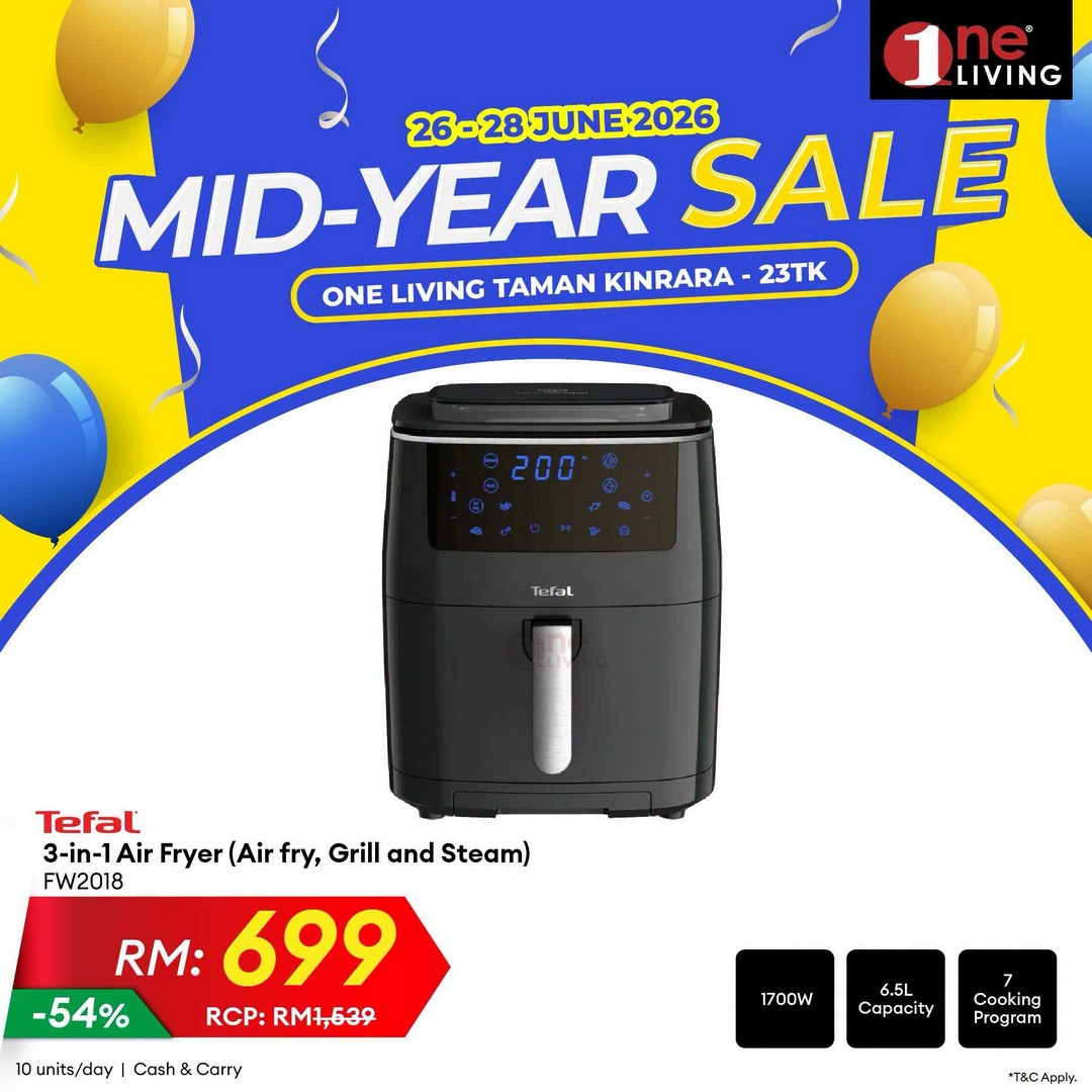 One-Living-Malaysia-Mid-Year-Sale-Promotion-at-Taman-Kinrara-18 26–28 June 2026: One Living Malaysia Mid Year Sale Promotion at Taman Kinrara – Huge Savings on Kitchen Appliances, Refrigerators and Home Essentials